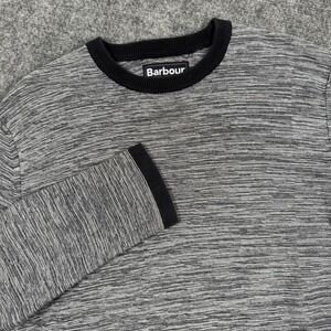 Barbour Sweater Small Gray Space Dye Crew‎ Neck L/S Pullover MKN0991NY91  Men's